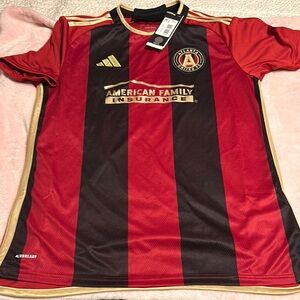 Adidas Red and Black Soccer Jersey